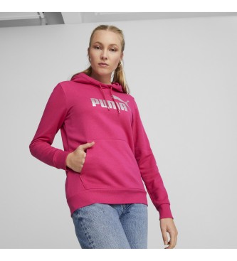 Puma Essential Sweatshirt med metallisk logo i pink