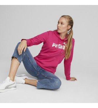 Puma Essential Sweatshirt med metallisk logo i pink