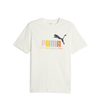 Puma T-shirt ESS+ multicolorida branca