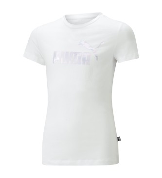 Puma Maglietta Ess+ Nova Shine Logo bianca