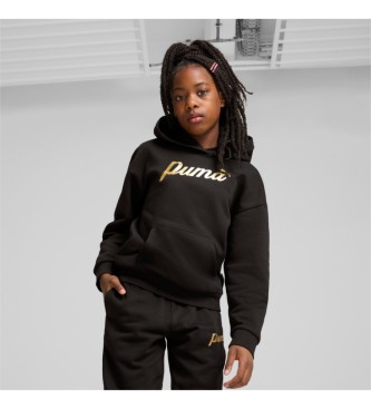 Puma ESS+ Script Metallic hoodie svart