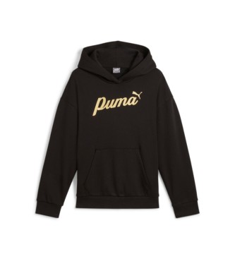 Puma ESS+ Script Metallic hoodie svart