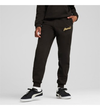 Puma Pantaln de punto ESS+ Script Metallic negro