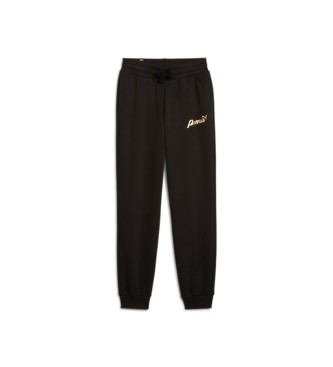 Puma Pantaln de punto ESS+ Script Metallic negro