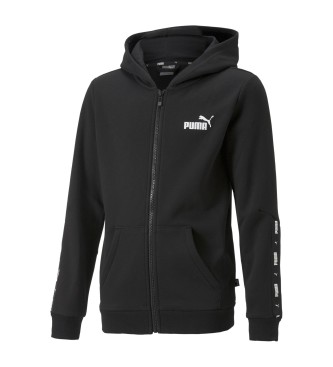 Puma Sweatshirt Essential com fecho de correr preto