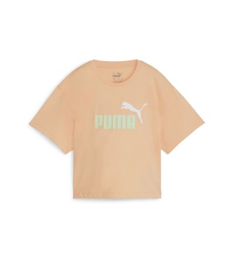 Puma Dekliška majica z logotipom, obrezana, oranžna