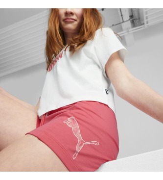 Puma T-shirt court  logo pour filles blanc