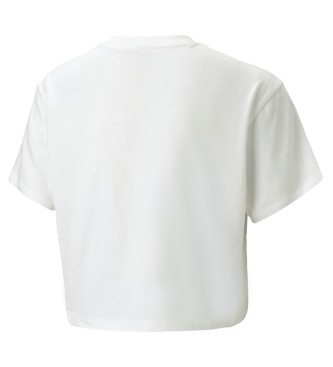 Puma Girls Logo Cropped T-shirt white
