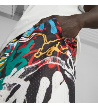 Puma Pantaloncini da basket Graffiti multicolori