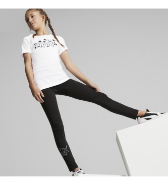 Puma Grafisk T-shirt og Leggings st hvid