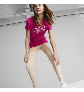 Puma Graphic T-Shirt and Leggings set, fuschia