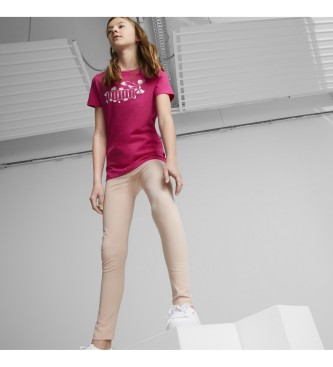 Puma Grafisches T-Shirt und Leggings-Set, fuschia