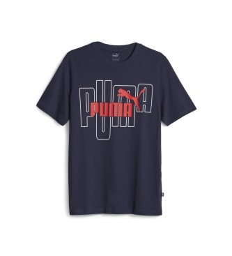 Puma T-shirt nera con logo Graphics N. 1