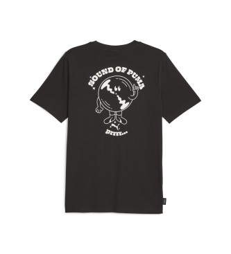 Puma Sounds Grafik-T-Shirt schwarz