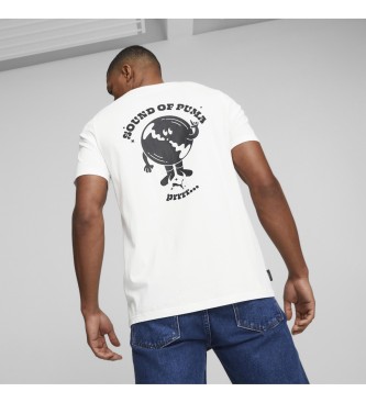 Puma T-shirt grafica bianca con suoni