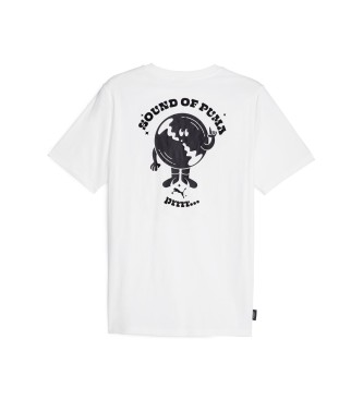 Puma Klinkt grafisch T-shirt wit