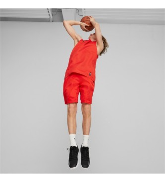 Puma Odwracalna koszulka Hoops Team Reverse P w kolorze czerwonym