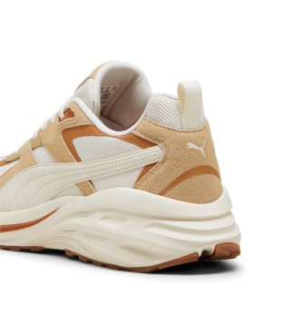 Puma Hypnotic LS beige leren sportschoenen