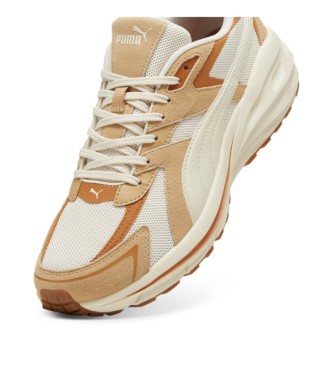 Puma Hypnotic LS beige leren sportschoenen