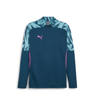 Puma T-shirt 1/4 enkel Blauw