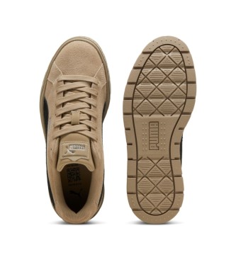 Puma Karmen II tofflor i beige lder