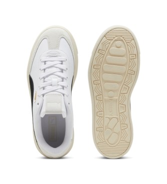 Puma Lajla T-toe leather trainers white