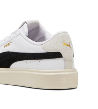 Puma Lajla T-toe leather trainers white