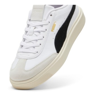 Puma Lajla T-toe leather trainers white