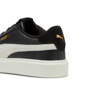 Puma Lajla leren T-teen sportschoenen zwart