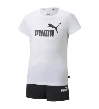 Puma Conjunto de camiseta y shorts con logo blanco