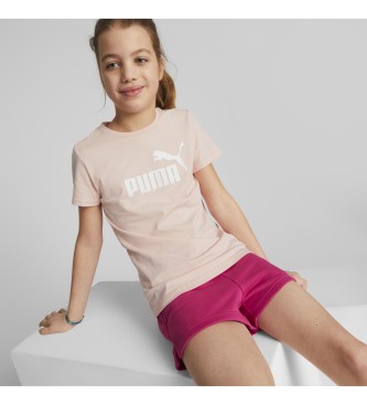 Puma Ensemble T-shirt et short avec logo rose, violet, rose, fuchsia