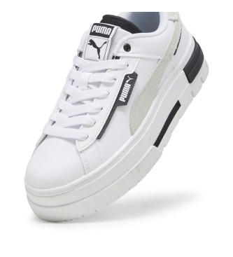 Puma Mayze Crashed Leather Sneakers biały