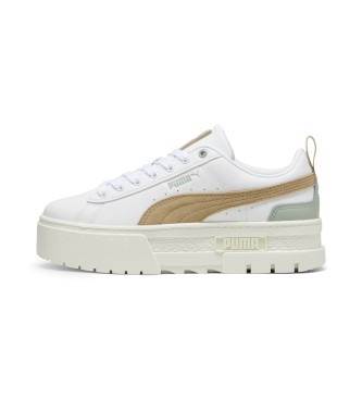 Puma Mayze lder sneakers vit