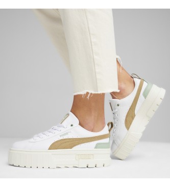 Puma Tnis de couro Mayze branco