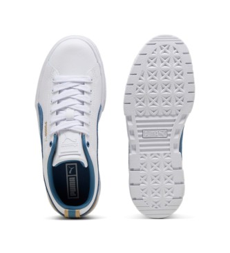 Puma Baskets en cuir Mayze blanc, bleu