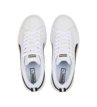 Puma Mayze Wedge Leather Sneakers white, black