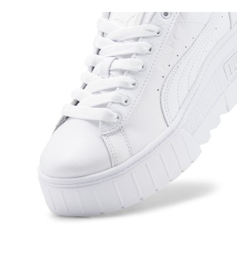 Puma Mayze Wedge Sneakers i lder vit