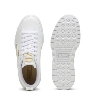 Puma Mayze white leather trainers