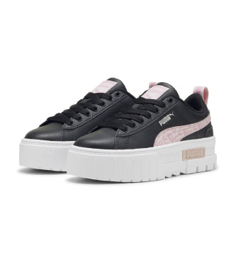 Puma Mayze Wild - Baskets en cuir noir