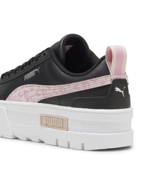 Puma Mayze Wild - Baskets en cuir noir