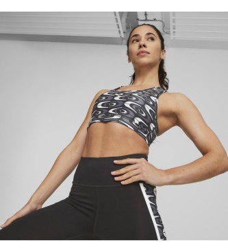 Puma Training Strong mid support sports bra in gray