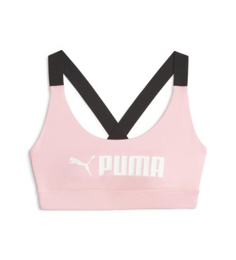 Puma Soutien de treino Fit Mid Impact cor-de-rosa