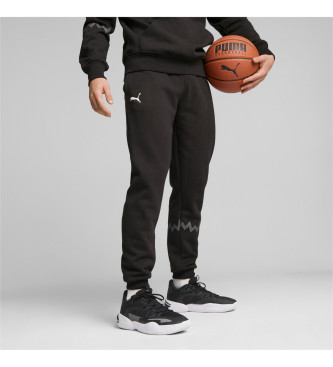 Puma Spodnji del trenirke Hoops Team black