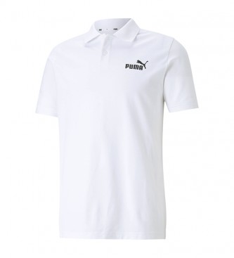 Puma Polo Essentials in piqué bianca