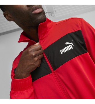 Puma Fato de treino de polister vermelho