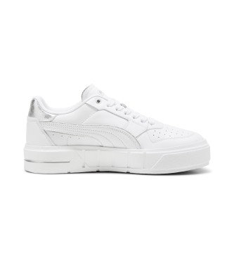 Puma Cali Court Sneakers i metalliskt lder vit