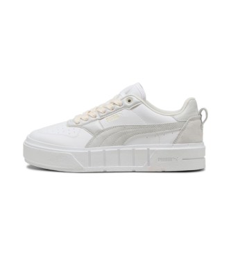 Puma Cali Court white leather trainers