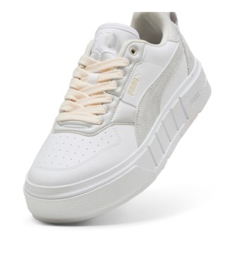 Puma Cali Court white leather trainers