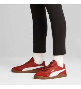 Puma Zapatillas de piel Club 5v5 SD rojo