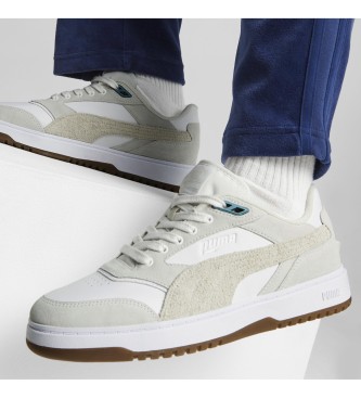 Puma Tnis de couro Doublecourt PRM cinzento